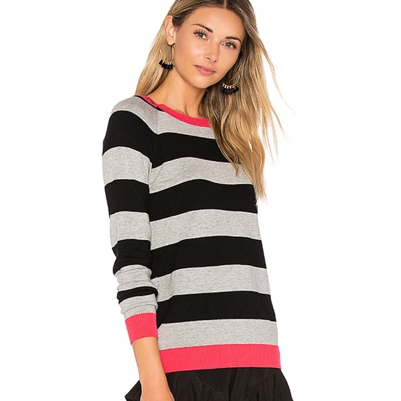 525 America Cut Out Rugby Stripe Sweater NWT - Picture 2 of 9